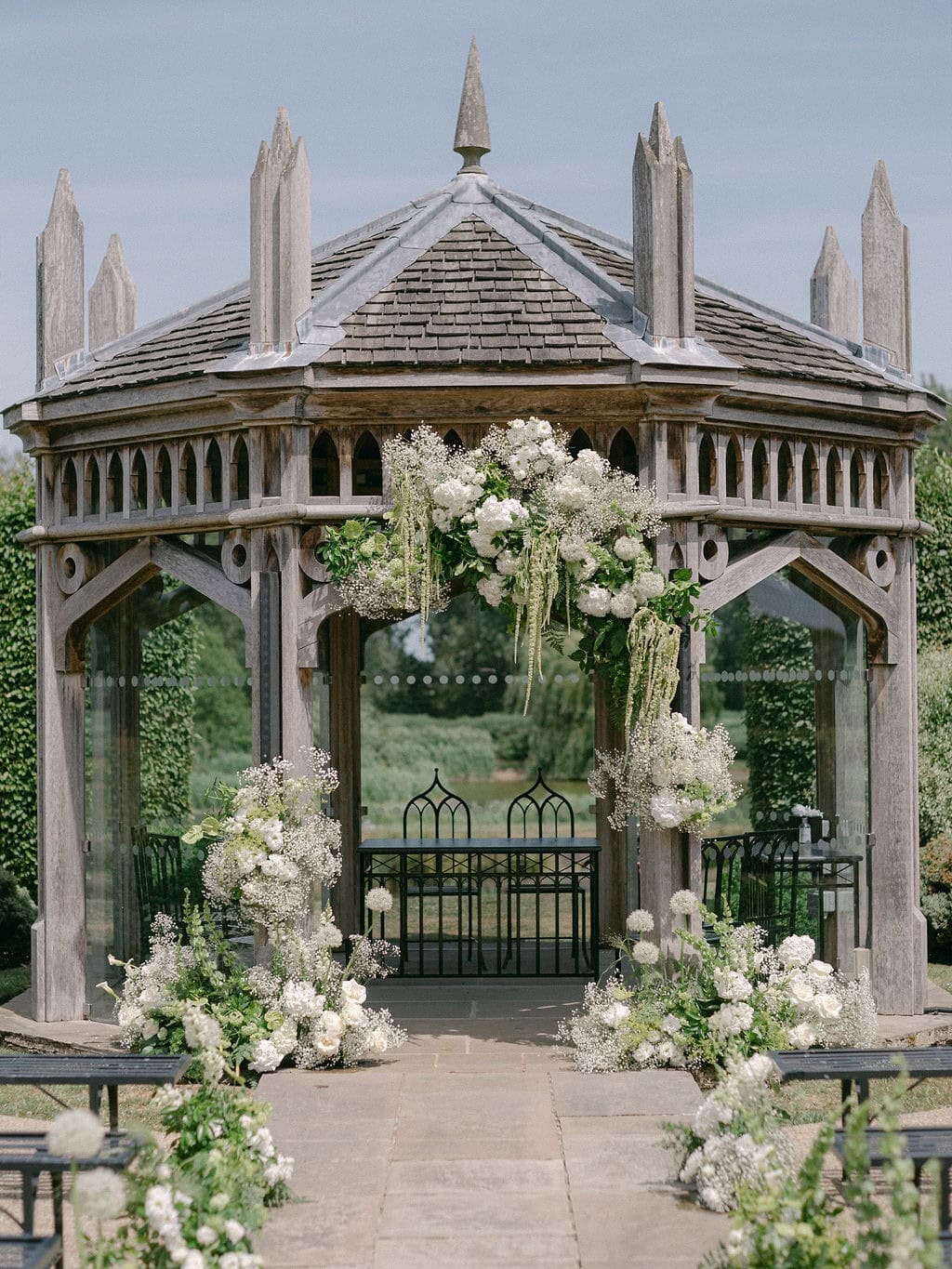 Lana and Travis weeding flowers by Fall Into Flowers